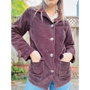 LL Bean Deep Brown Corduroy Jacket Women's‎ XS
